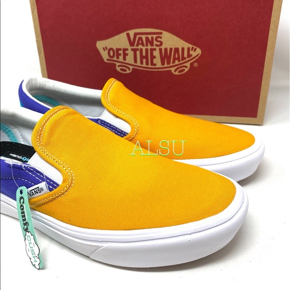 🌸Sale🌸 VANS Comfycush Slip On Multi Block Canvas Women’s Size 8 VN0A3WMD2CC - Picture 8 of 10